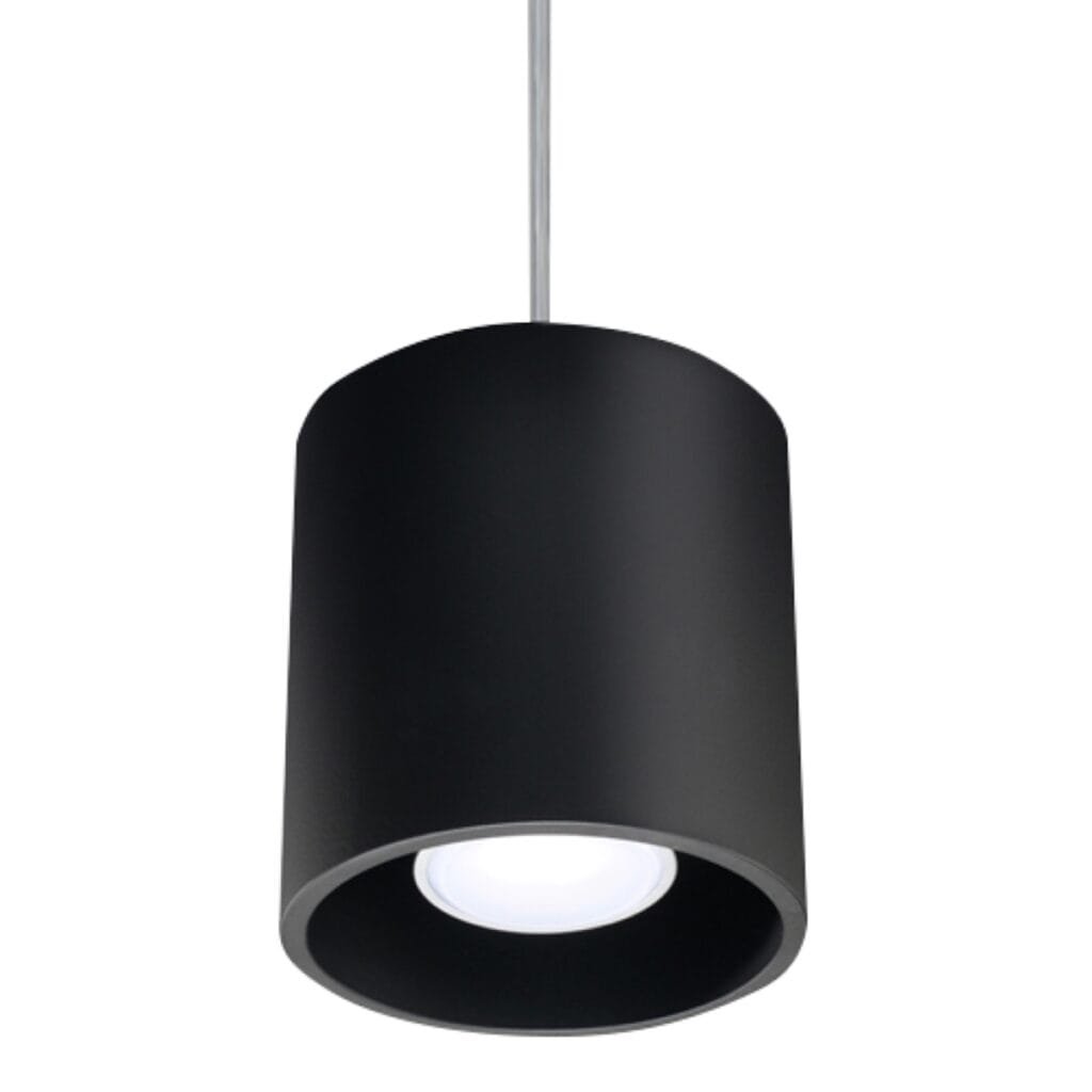 Orbis Pendant Light - Black Bedroom Cylinder Pendants Great Lighting UK Ltd