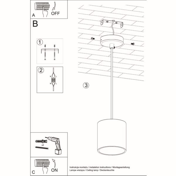 Pendant Lamp Orbis 1 Black Modern Pendant Lights Great Lighting UK Ltd