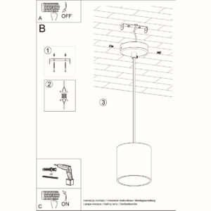 Pendant Lamp Orbis 1 White Modern Single Pendants Great Lighting UK Ltd