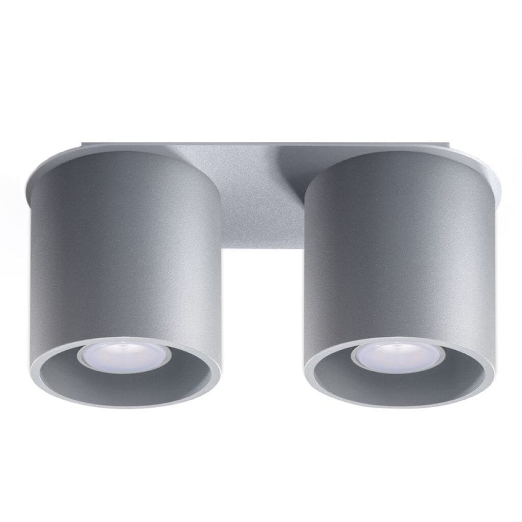 Orbis Twin Ceiling Downlight - Grey 2 Light Spotlight Great Lighting UK Ltd