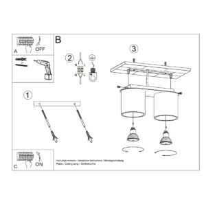 Ceiling Lamp Orbis 2 White Cluster Ceiling Lights Great Lighting UK Ltd