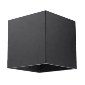 Quad Wall Light - Single / Black Box Wall Lights Great Lighting UK Ltd