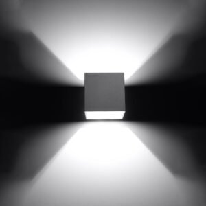 Wall Lamp Quad 1 Grey Box Wall Lights Great Lighting UK Ltd