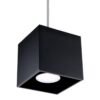Pendant Lamp Quad 1 Black Modern Single Pendants Great Lighting UK Ltd