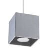 Pendant Lamp Quad 1 Grey Modern Single Pendants Great Lighting UK Ltd