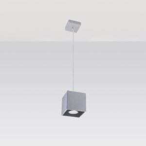 Pendant Lamp Quad 1 Grey Modern Single Pendants Great Lighting UK Ltd