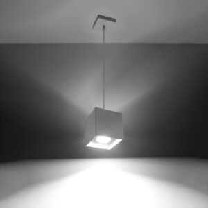 Pendant Lamp Quad 1 White Shade Pendants Great Lighting UK Ltd