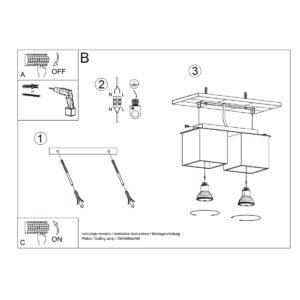 Ceiling Lamp Quad 2 Black Cluster Ceiling Lights Great Lighting UK Ltd