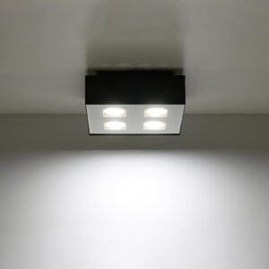 Ceiling Lamp Mono 4 Black Cluster Ceiling Lights Great Lighting UK Ltd