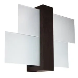 Wooden Wall Light Feniks Single Dark Wood Living Room Wall Lights Great Lighting UK Ltd
