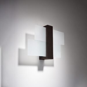 Wall Lamp Feniks 1 Dark Wood Single Wall Lights Great Lighting UK Ltd