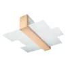 Wooden Ceiling Light Feniks Two Light Natural Wood Bedroom Ceiling Lights Great Lighting UK Ltd