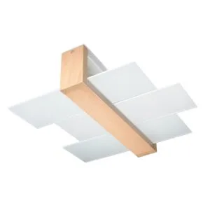 Wooden Ceiling Light Feniks Two Light Natural Wood New Arrivals Great Lighting UK Ltd
