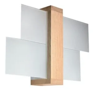 Wooden Wall Light Feniks Single Natural Wood Living Room Wall Lights Great Lighting UK Ltd