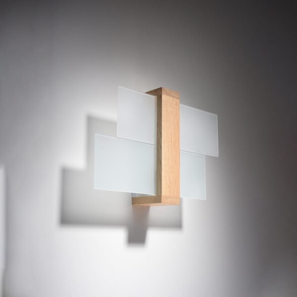 Wall Lamp Feniks 1 Natural Wood Modern Indoor Wall Lights Great Lighting UK Ltd