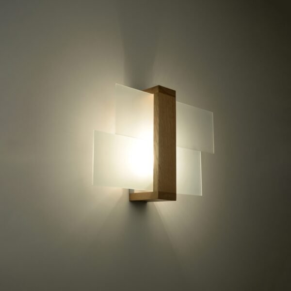 Wall Lamp Feniks 1 Natural Wood Modern Indoor Wall Lights Great Lighting UK Ltd