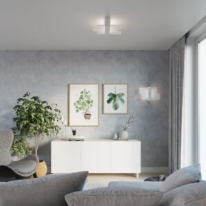 Feniks Wall Light - White Wood Panel Wall Lights Great Lighting UK Ltd