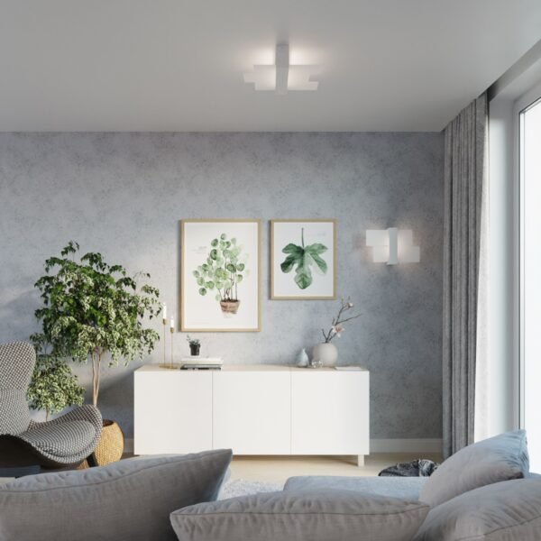 Wall Lamp Feniks 1 White Modern Indoor Wall Lights Great Lighting UK Ltd