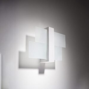 Feniks Wall Light - White Wood Panel Wall Lights Great Lighting UK Ltd