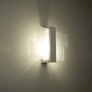 Feniks Wall Light - White Wood Panel Wall Lights Great Lighting UK Ltd