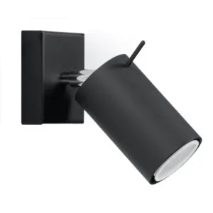 Ring Wall Spotlight - Black Black Wall Lights Great Lighting UK Ltd