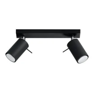 Ring Two Light Black Kitchen Spotlight Bar 2 Light Spotlight Great Lighting UK Ltd