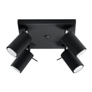 Ceiling Lamp Ring 4 Black Modern Ceiling Lights Great Lighting UK Ltd