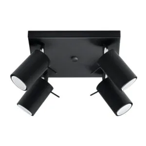 Ceiling Lamp Ring Four Light Black Cluster Ceiling Lights Great Lighting UK Ltd