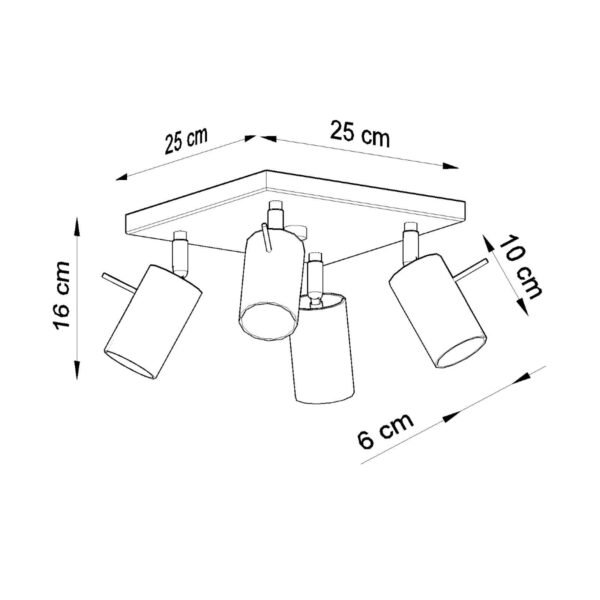 Ceiling Lamp Ring 4 Black Modern Ceiling Lights Great Lighting UK Ltd
