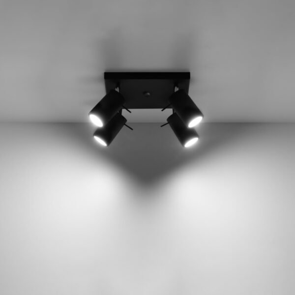 Ceiling Lamp Ring 4 Black Modern Ceiling Lights Great Lighting UK Ltd