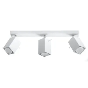 Merida Three Light White Kitchen Spotlight Bar 3 Light Spotlights Great Lighting UK Ltd