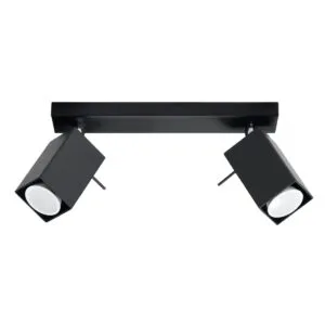 Merida 2-Light Ceiling Bar - Black 2 Light Spotlight Great Lighting UK Ltd