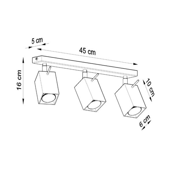 Ceiling Lamp Merida 3 Black Modern Ceiling Lights Great Lighting UK Ltd