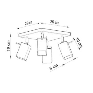 Ceiling Lamp Merida 4 Black Cluster Ceiling Lights Great Lighting UK Ltd