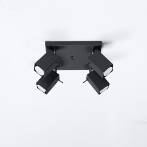 Ceiling Lamp Merida 4 Black Cluster Ceiling Lights Great Lighting UK Ltd
