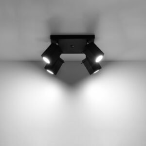 Ceiling Lamp Merida 4 Black Cluster Ceiling Lights Great Lighting UK Ltd