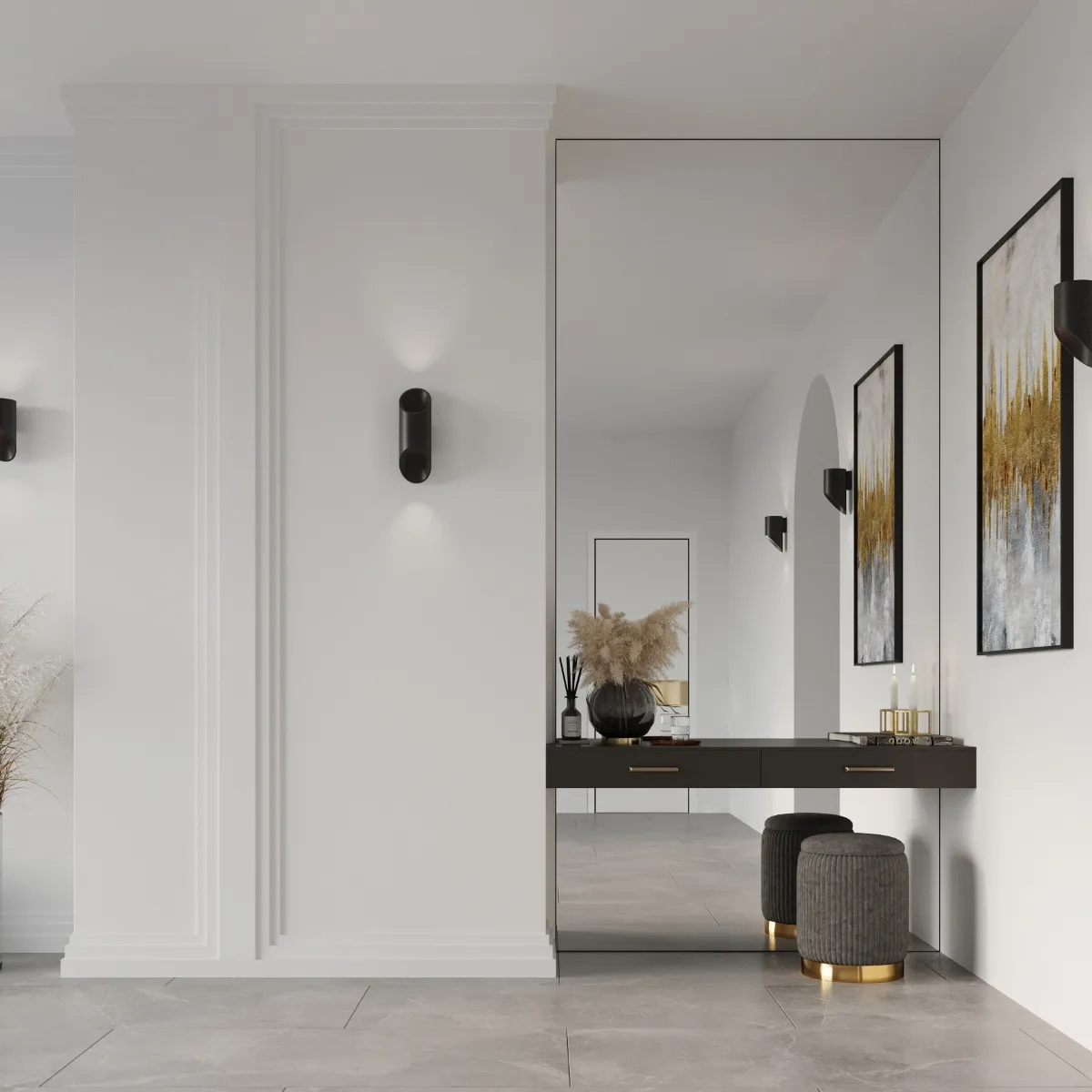 Penne 20cm Wall Light - Black Up & Down Wall Lights Great Lighting UK Ltd