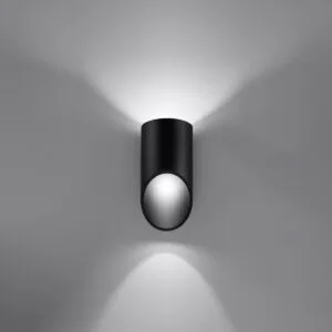 Penne 20cm Wall Light - Black Up & Down Wall Lights Great Lighting UK Ltd