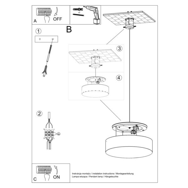 Pendant Lamp Arena 45 Grey - Image 5
