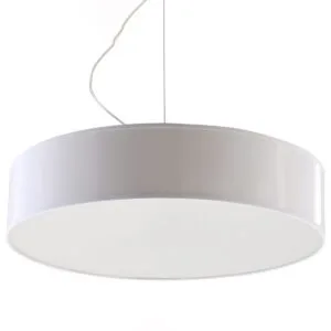 Arena 45cm Pendant - White Large Shade & Drum Pendants Great Lighting UK Ltd
