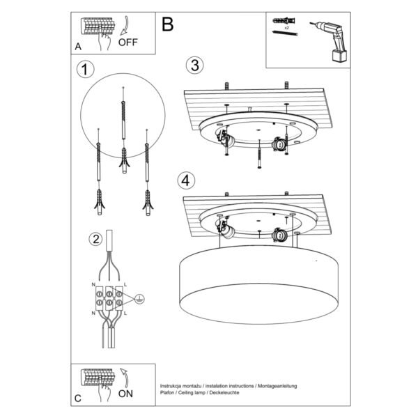 Ceiling Lamp Arena 35 Black Modern Ceiling Lights Great Lighting UK Ltd