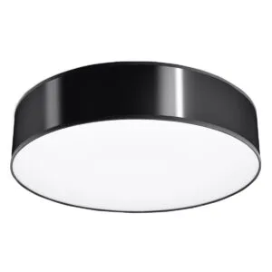 Arena 45cm Round Ceiling Light - Black Modern Large Ceiling Lights Great Lighting UK Ltd