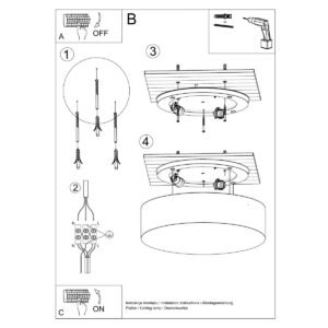 Ceiling Lamp Arena 45 Black Large Ceiling Lights Great Lighting UK Ltd
