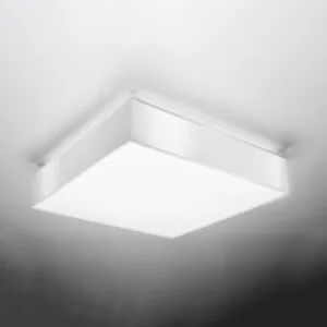 Horus 45cm Square Ceiling Light - White Modern Large Ceiling Lights Great Lighting UK Ltd