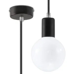 Edison Pendant - Black Black Pendant Lights Great Lighting UK Ltd