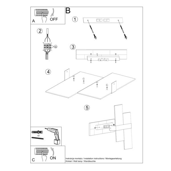 Wall Lamp Massimo Chrom Modern Indoor Wall Lights Great Lighting UK Ltd