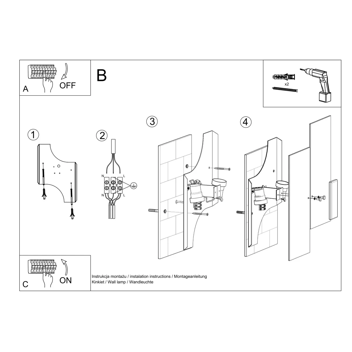 Fabiano Wall Light - White Bedroom Wall Lights Great Lighting UK Ltd