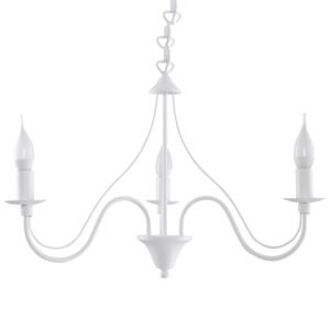 Chandelier Minerwa 3 White Modern Chandeliers Great Lighting UK Ltd