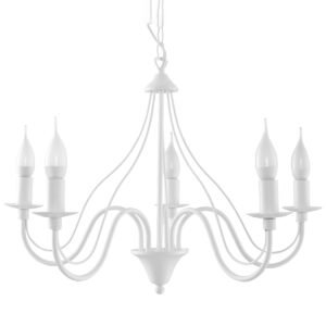 Chandelier Minerwa 5 White Modern Chandeliers Great Lighting UK Ltd