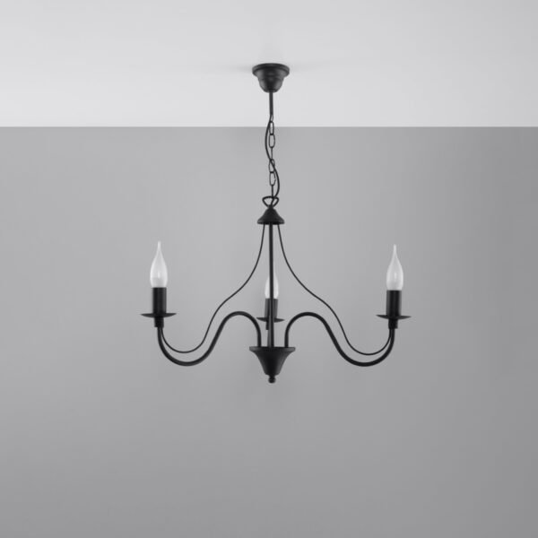 Chandelier Minerwa 3 Black Modern Chandeliers Great Lighting UK Ltd